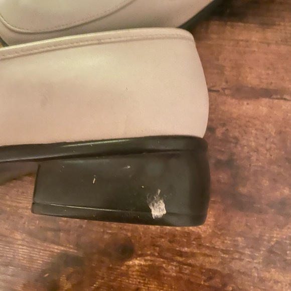 Nine West White Loafers with Black Soles & Silver Detail - Picture 7 of 7